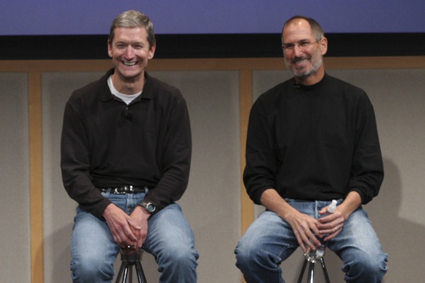 Tim Cook and Steve Jobs, 7 Aug 2007