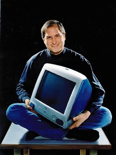 1998 - Steve Jobs with a blue iMac