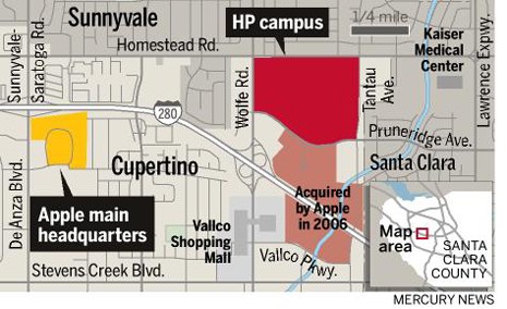 apple headquarters map