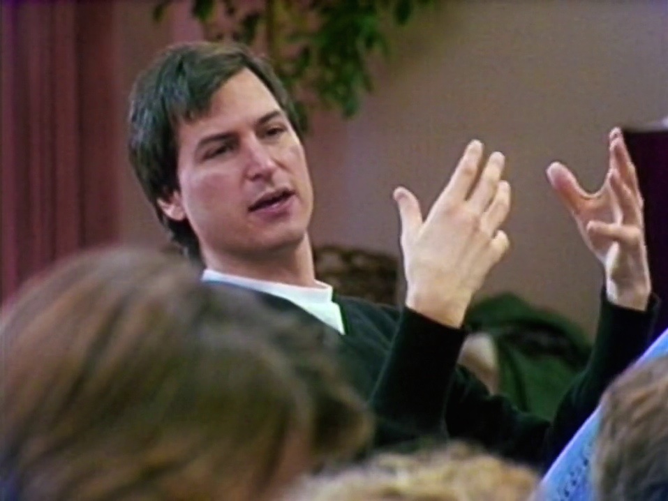 Steve Jobs leading a NeXT brainstorming session, 8 Sep 1986