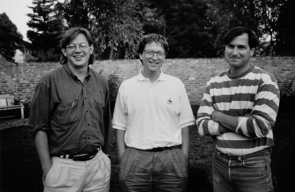 Journalist Brent Schlender, Bill Gates and Steve Jobs, 21 Jul 1991
