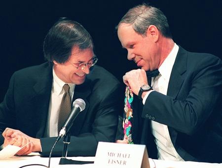 Steve Jobs and Michael Eisner, 1995