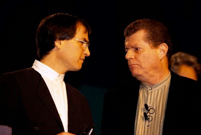 Steve Jobs and Gil Amelio, 7 Jan 1997