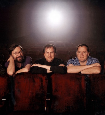 1996 - Pixar's top men: Ed Catmull, Steve Jobs, John Lasseter